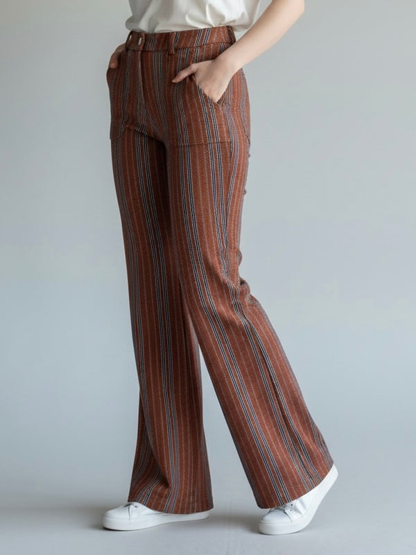 Pantalón de Rayas verticales Corte Recto Siena