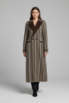 Abrigo "Heritage" Maxi a Rayas con Detalles de Sastre