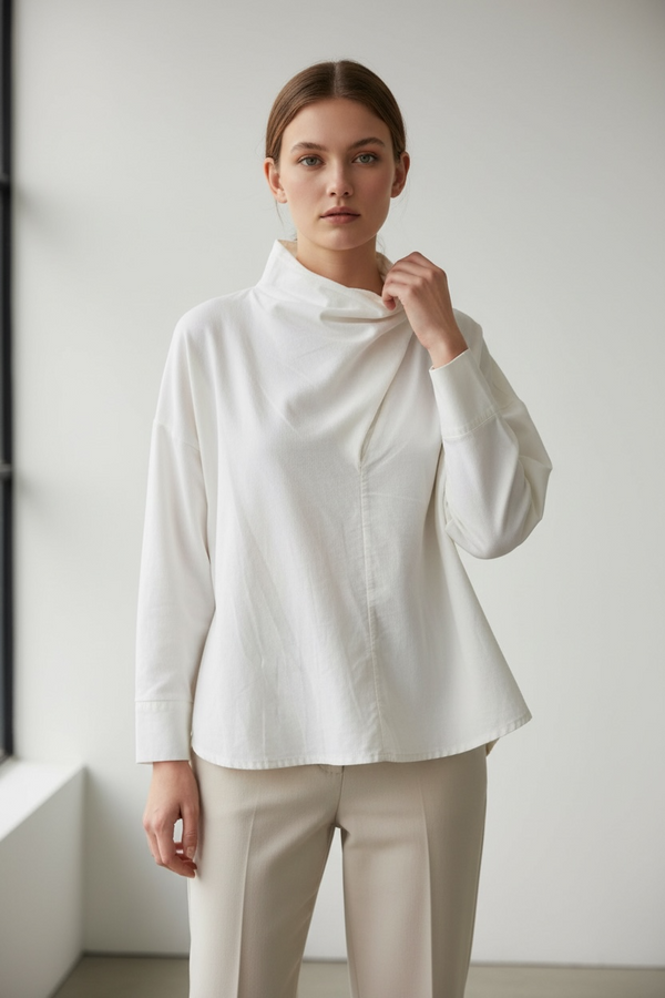 Blusa Drapeada Micropana “Aurea”