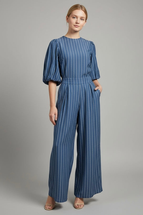 Conjunto Raya Azul dos piezas Nara