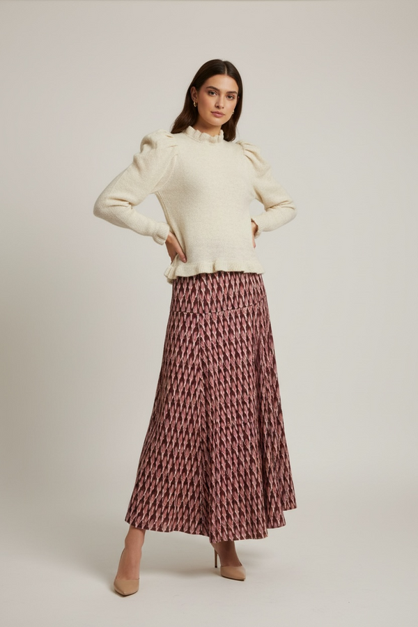 Look Jersey + falda midi