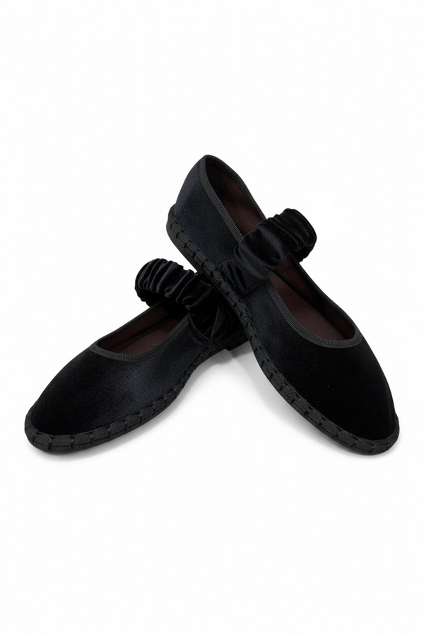 Merceditas de terciopelo con elástico