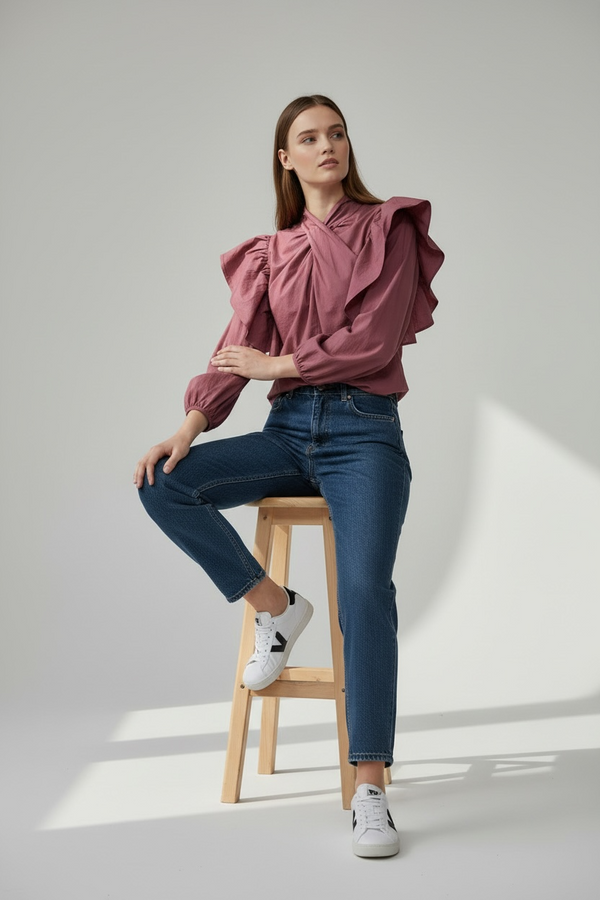 Blusa Cruzada con Volantes “Atenas”