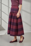 Falda Midi a rayas y cintura alta