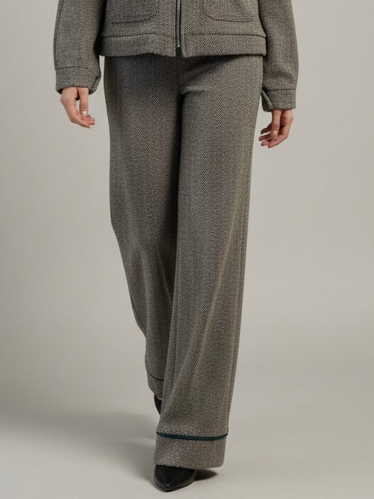 Conjunto chaqueta cremallera y pantalón ancho