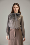 Blusa de gasa con Lazo
