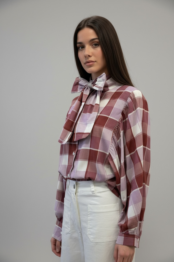 Camisa Cuadros Siena – Cinturón o Lazada