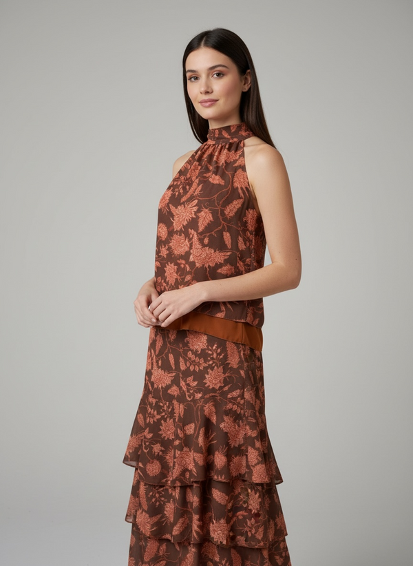 Conjunto Halter Terracota