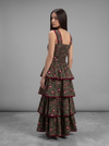 Vestido estampado de volantes
