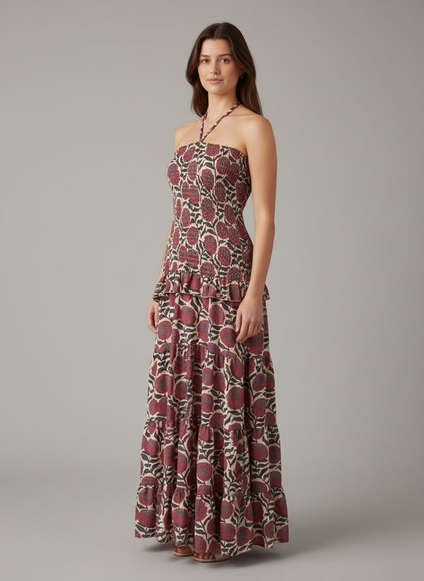 Vestido Halter con lazada Multiposición