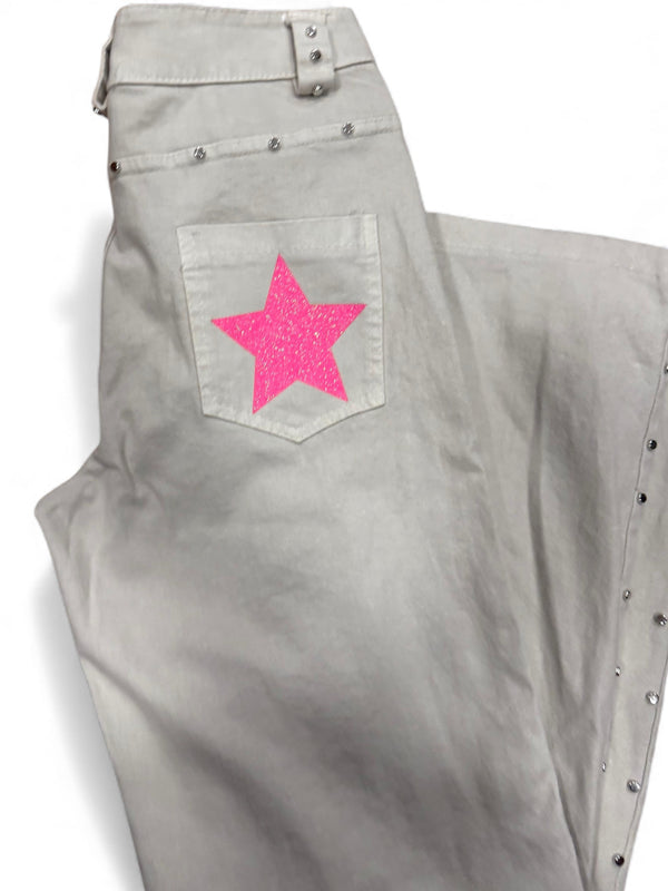 Pantalón tachuelas y estrella Flare Star