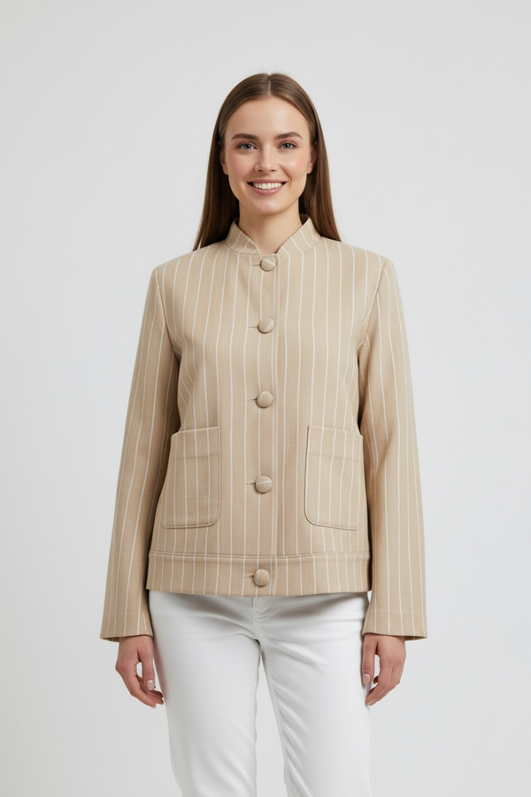 Chaqueta Raya Diplomática Cuello Mao