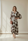 Vestido Midi Viscosa Estampado