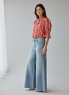 Pantalón Denim PalazzoSuper Ancho Lavado Claro