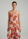 Vestido estampado con escote cruzado