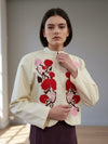 Chaqueta bordada con motivo floral