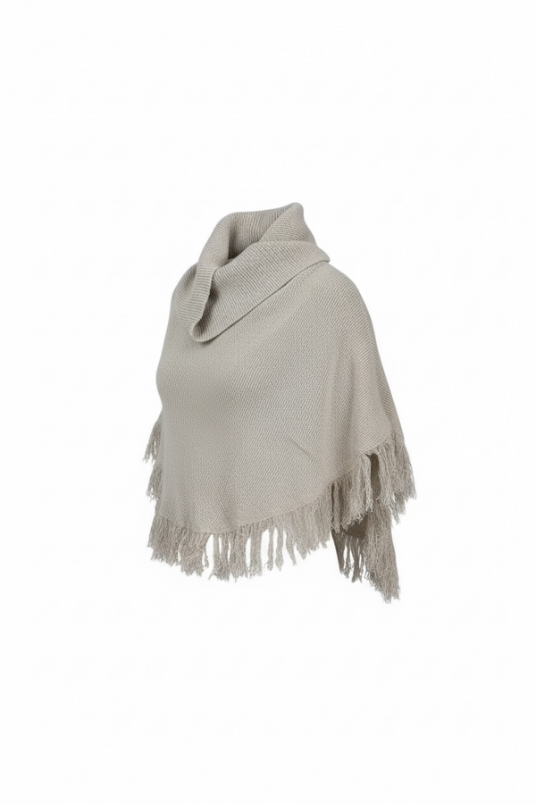 Poncho - fleco corto