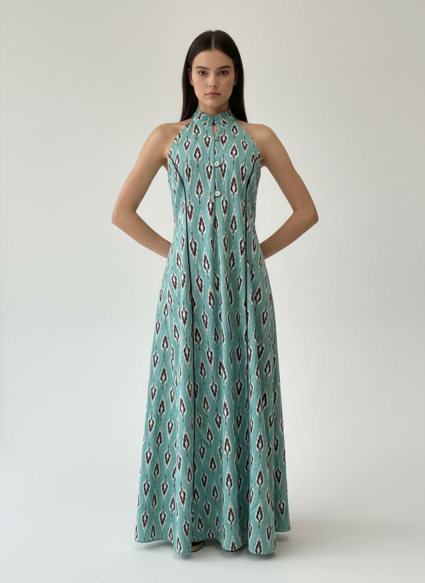 Vestido Largo de Fiesta Cuello Halter