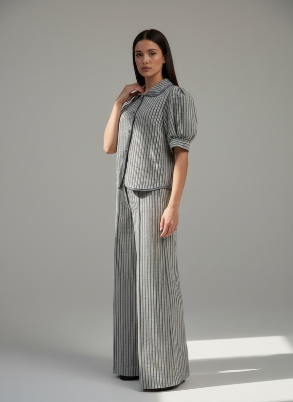 Conjunto Rayitas Gris