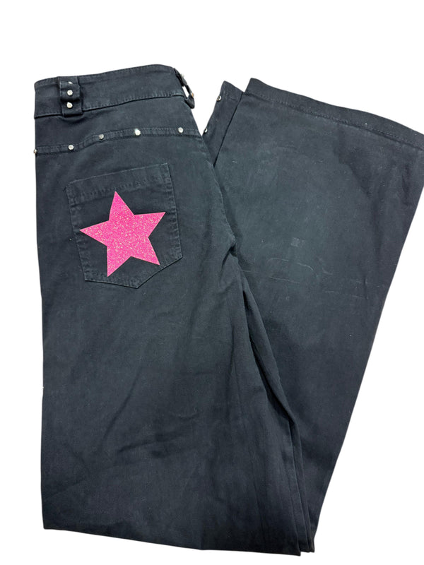 Pantalón tachuelas y estrella Flare Star