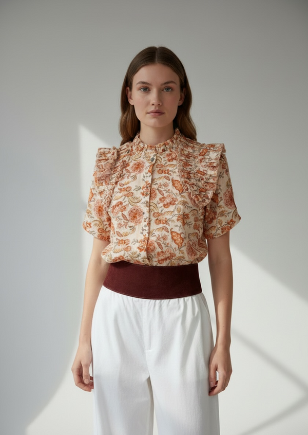 Blusa Volante Garden Vintage