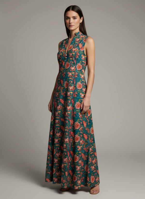 Vestido largo floral