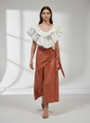 Top volante Bardot
