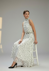 Vestido Lunares con Drapeado
