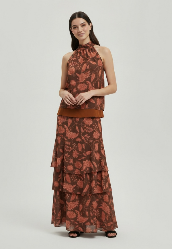 Conjunto Halter Terracota