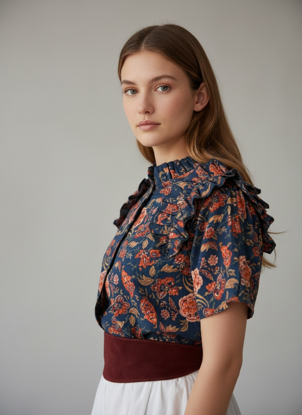 Blusa Volante Garden Vintage