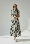 Vestido Diseño Floral Corte Estructurado