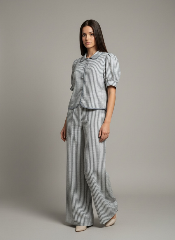 Conjunto Rayitas Gris