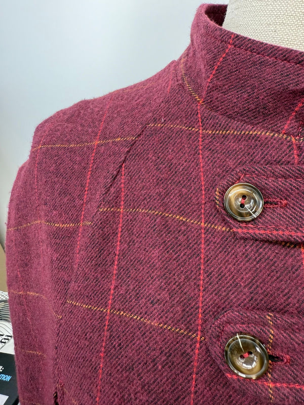 Capa/poncho "Tartan Heritage" - Paño de Lana con Cuadros y Cuello Mao