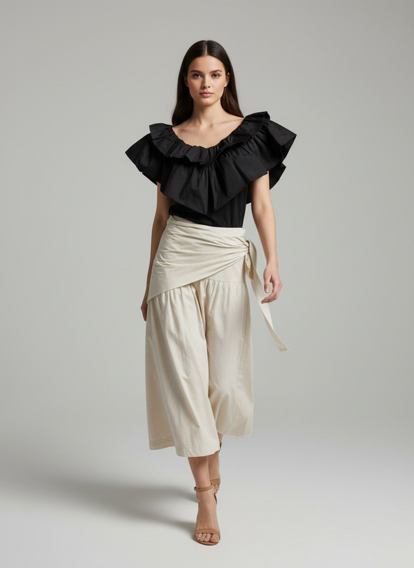 Falda pareo midi algodón