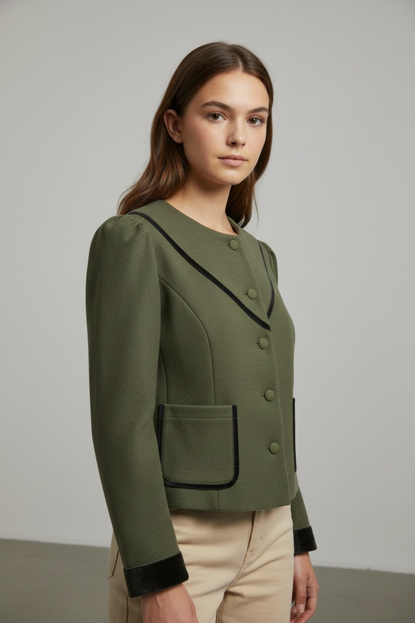 Chaqueta Blazer Terciopelo Dolly - Estilo Vintage Cropped