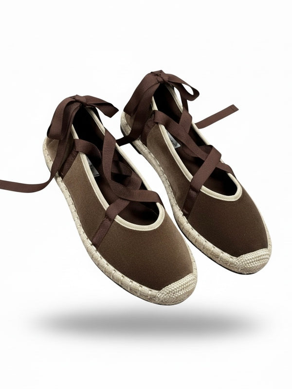 Bailarina de Terciopelo Suela Tejida