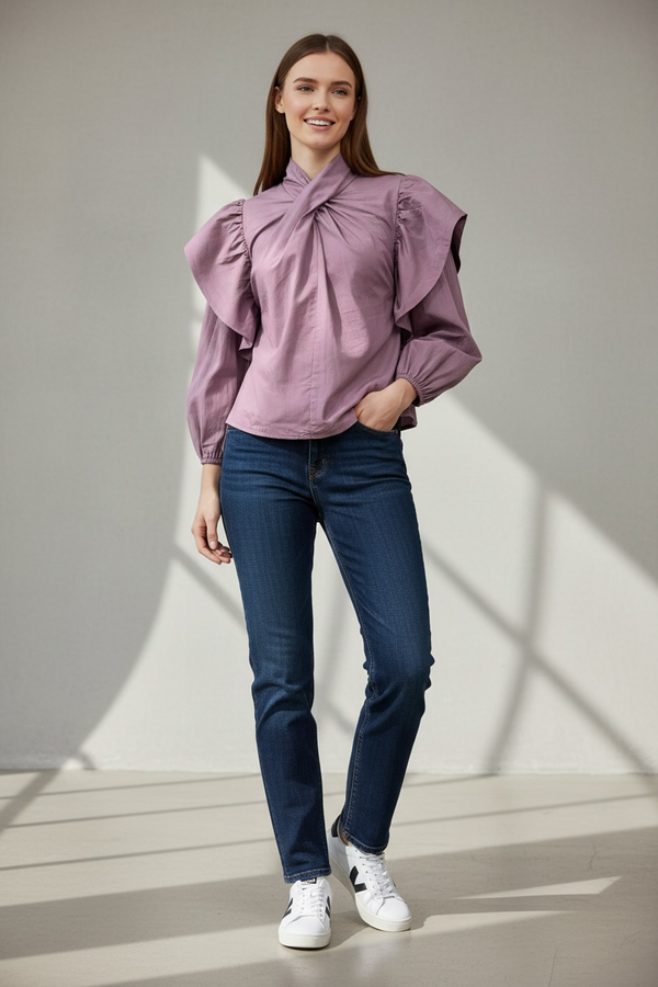 Blusa Cruzada con Volantes “Atenas”