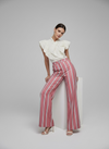 Pantalón Wide Leg de Rayas Satinado