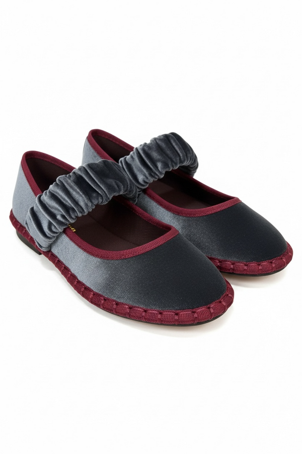 Merceditas de terciopelo con elástico