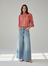 Pantalón Denim PalazzoSuper Ancho Lavado Claro