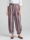 Pantalones balloon a rayas cassia