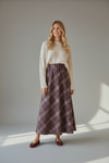 Falda Midi Tartan con cinturón