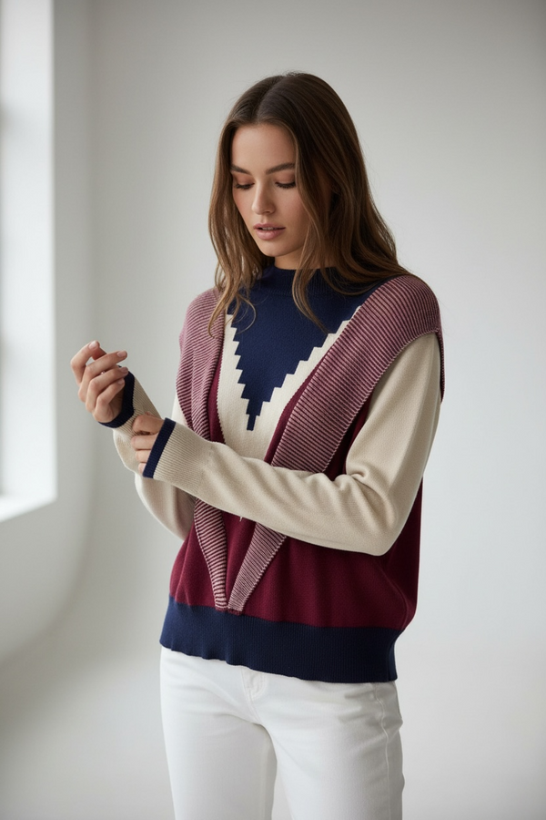 Jersey Oversize "Wild Zebra" - Punto con Rayas de Color