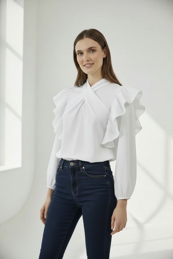 Blusa Cruzada con Volantes “Atenas”
