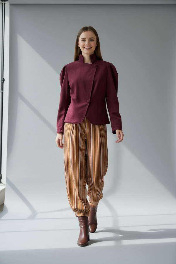 Pantalón rayas y elástico en el bajo “cassia”